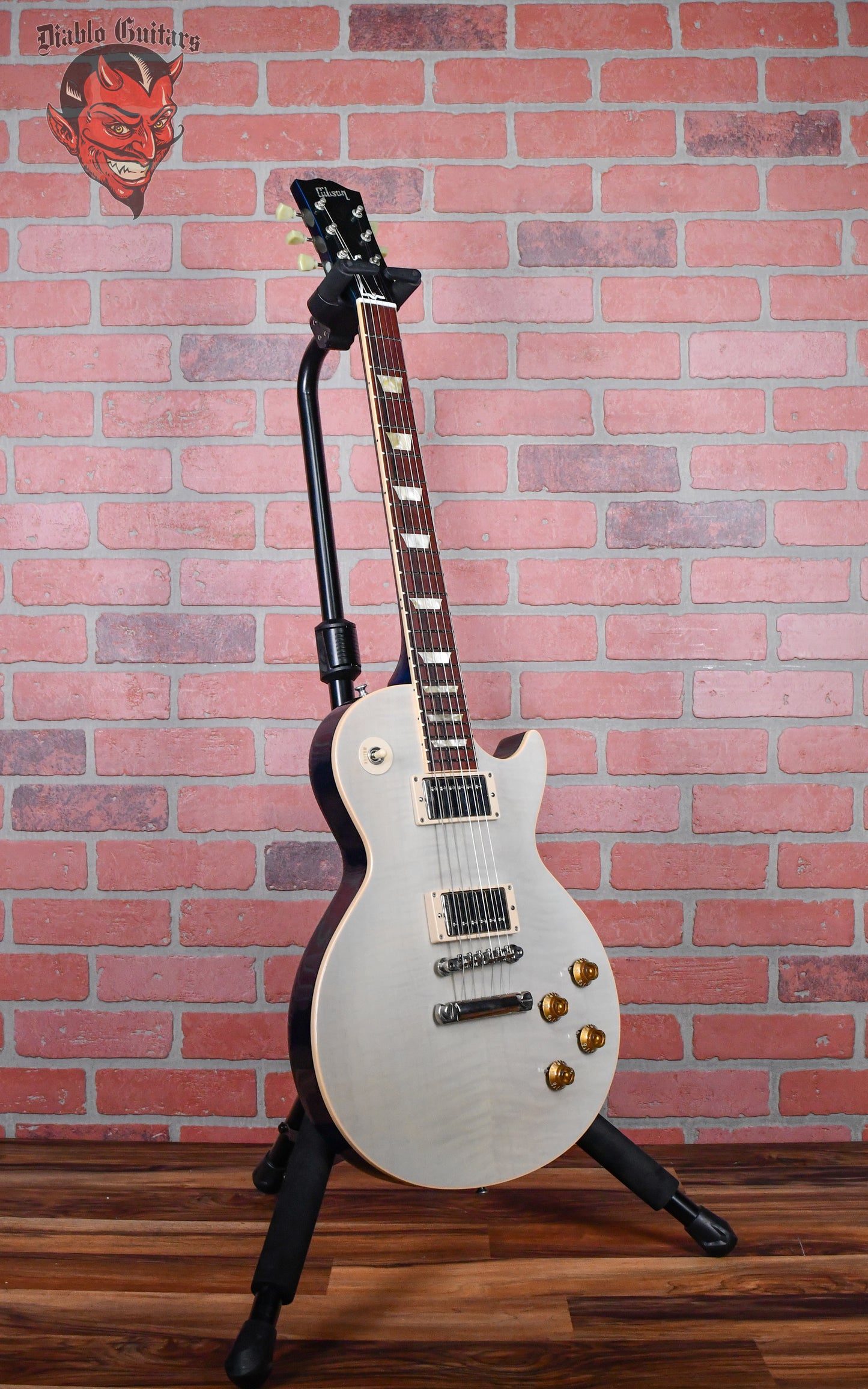 Gibson Custom Shop 1959 Les Paul Reissue Figured Maple Top Transparent White with Blue Back Finish 2005 w/OHSC