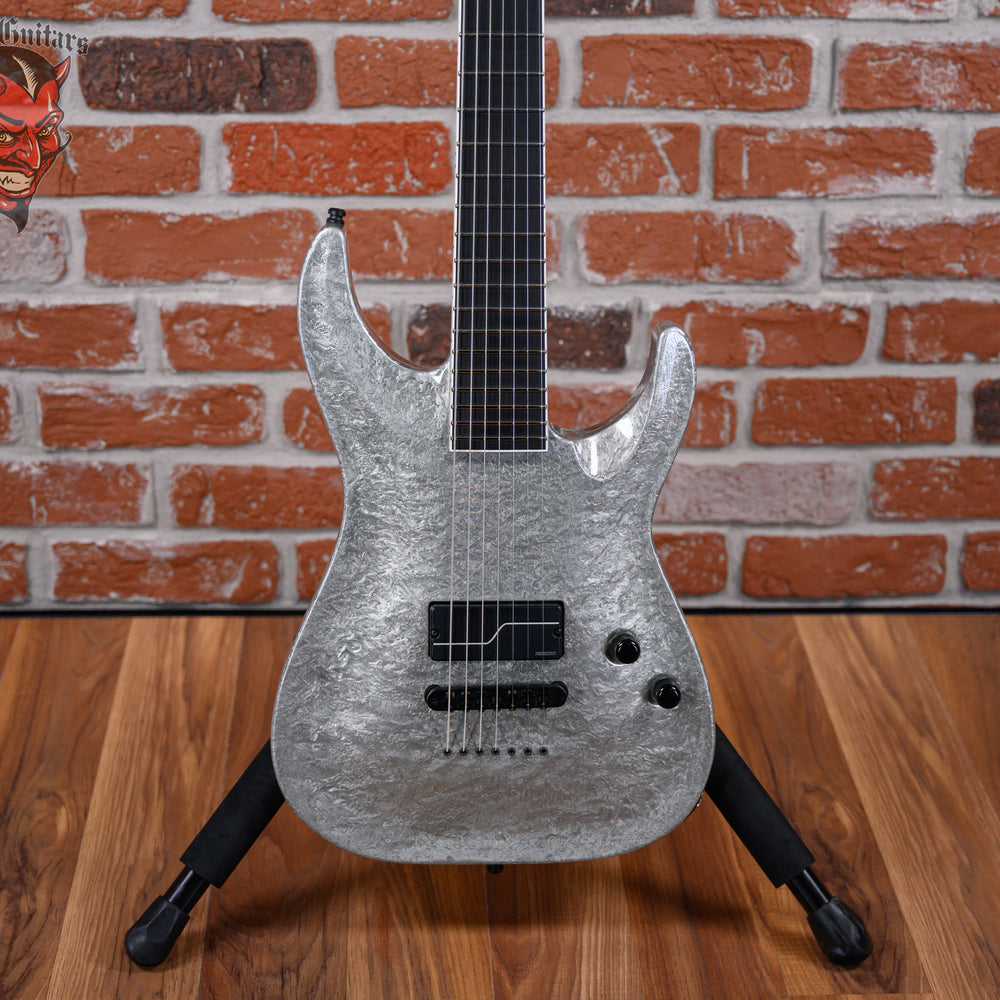 ESP Custom Shop Signature Series Stef Carpenter Signature E-Stef B7 1-Hum Liquid Metal Silver 2024 w/OHSC