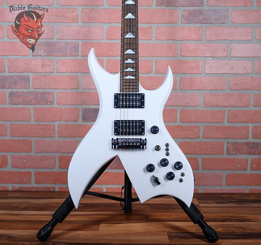 B.C. Rich USA Rich Bich Standard Glitter Rock White Built by Neal Moser in 2023 w/OHSC