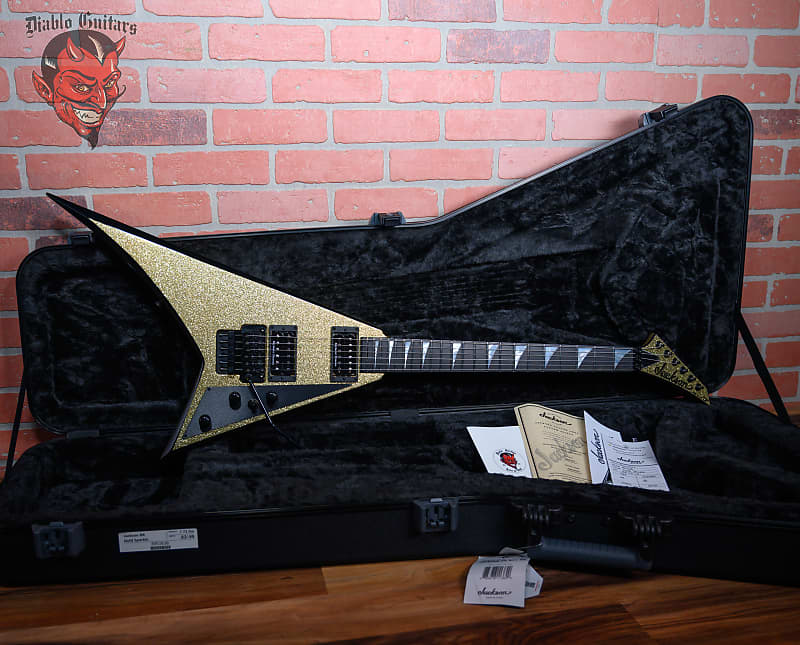 
                      
                        Jackson USA Custom Shop RR1 Rhoads Gold Sparkle with Black Bevels 2023 w/OHSC
                      
                    