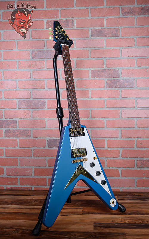 
                      
                        Gibson Heritage Flying V 1958 Reissue Factory Pelham Blue 1981 w/OHSC
                      
                    