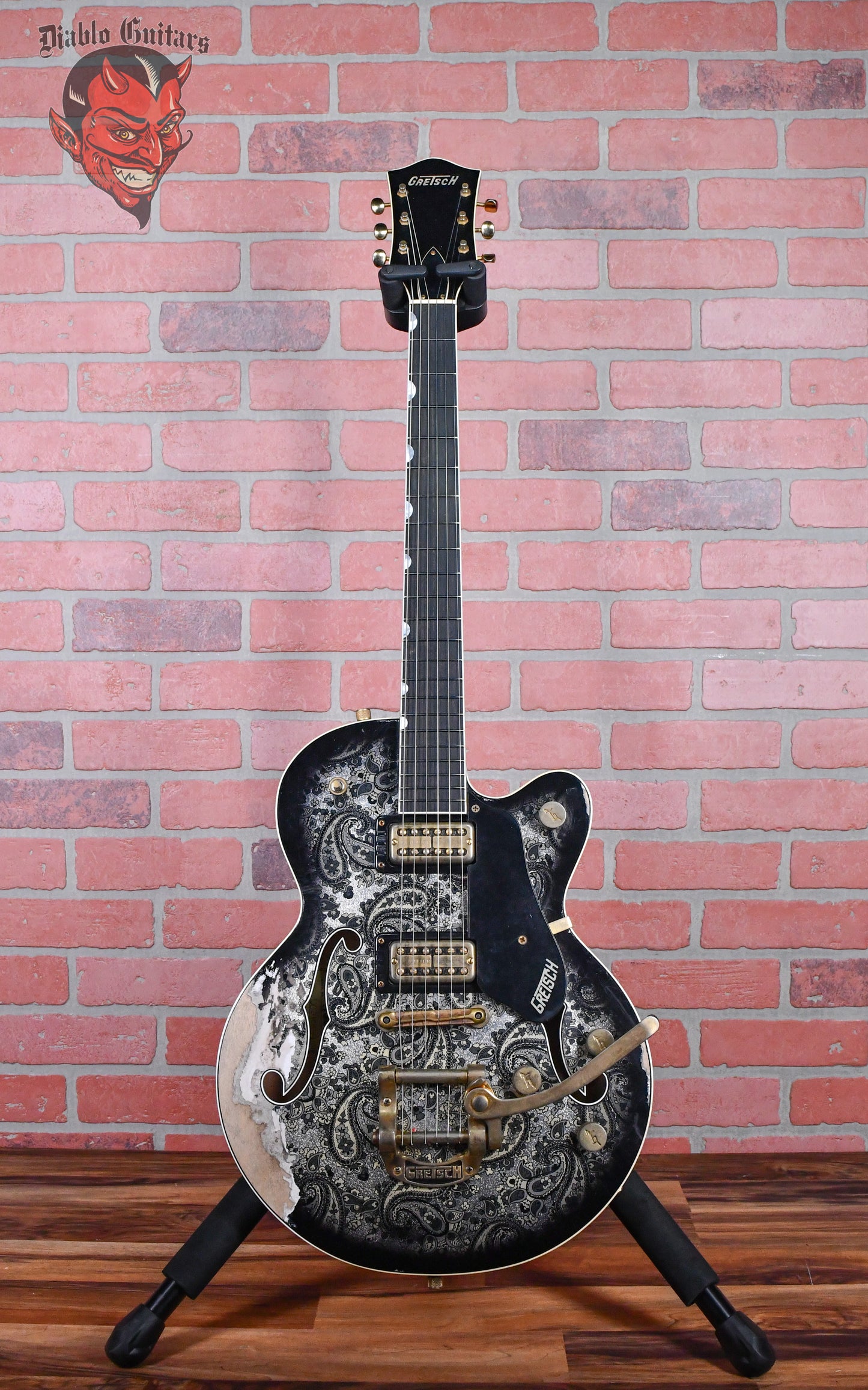 Gretsch USA Custom Shop G6659-CST Master Built By Gonzalo Madrigal Black Paisley Heavy Relic 2024 w/OHSC