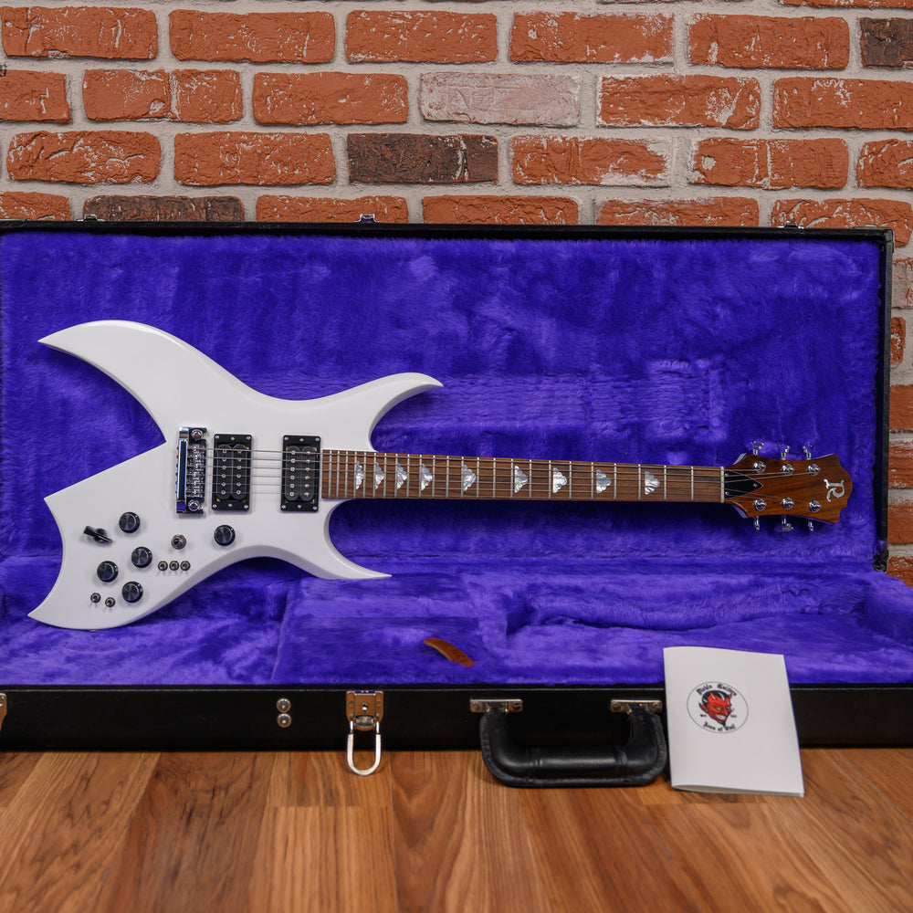 B.C. Rich USA Rich Bich Standard Glitter Rock White Built by Neal Moser in 2023 w/OHSC