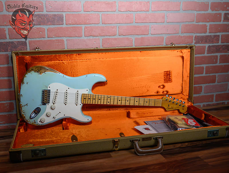 Fender Custom Shop West L.A. 40th Anniversary Stratocaster Aged Sonic Blue Heavy Relic 2008 w/OHSC