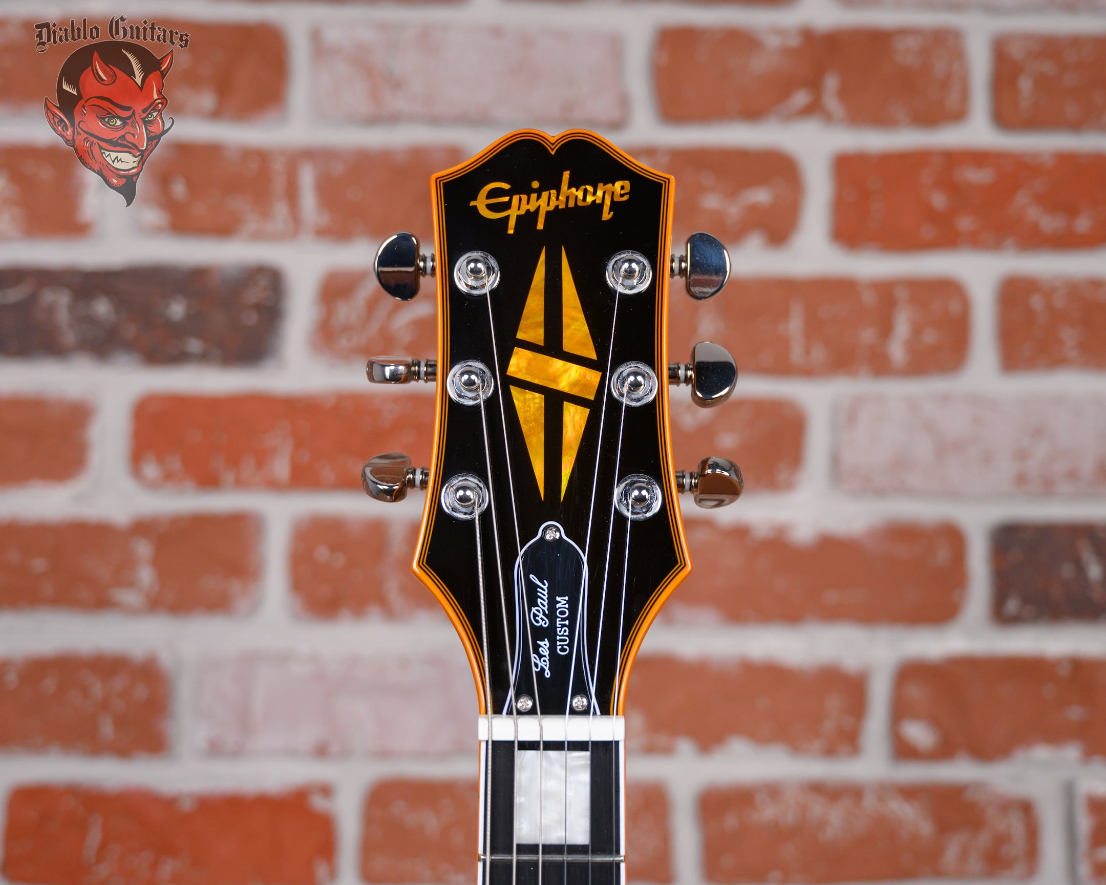 Epiphone Les Paul Custom Widow Flame Maple Top Orange Burst 2024 w
