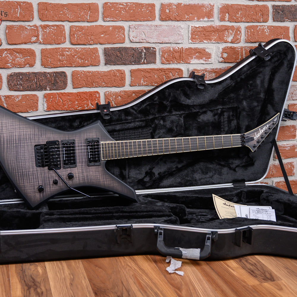 Jackson USA Custom Shop Kelly  KE2 Flame Maple Top Matte Satin Trans Black Burst W/Matching Reverse Headstock 2024 w/OHSC (B-Stock)