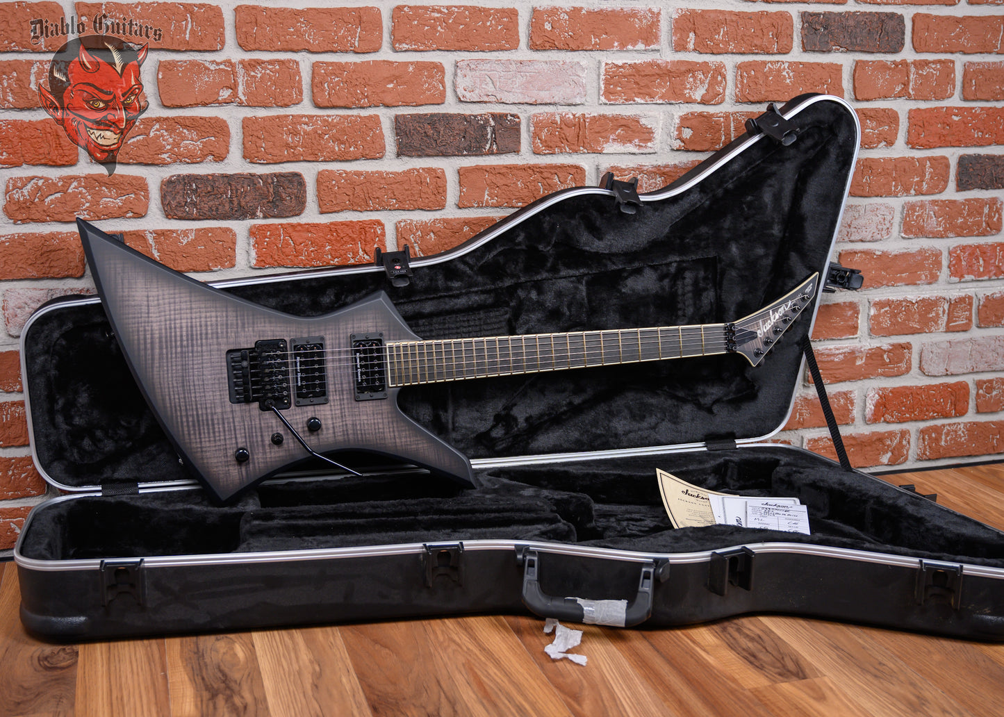 Jackson USA Custom Shop Kelly  KE2 Flame Maple Top Matte Satin Trans Black Burst W/Matching Reverse Headstock 2024 w/OHSC (B-Stock)