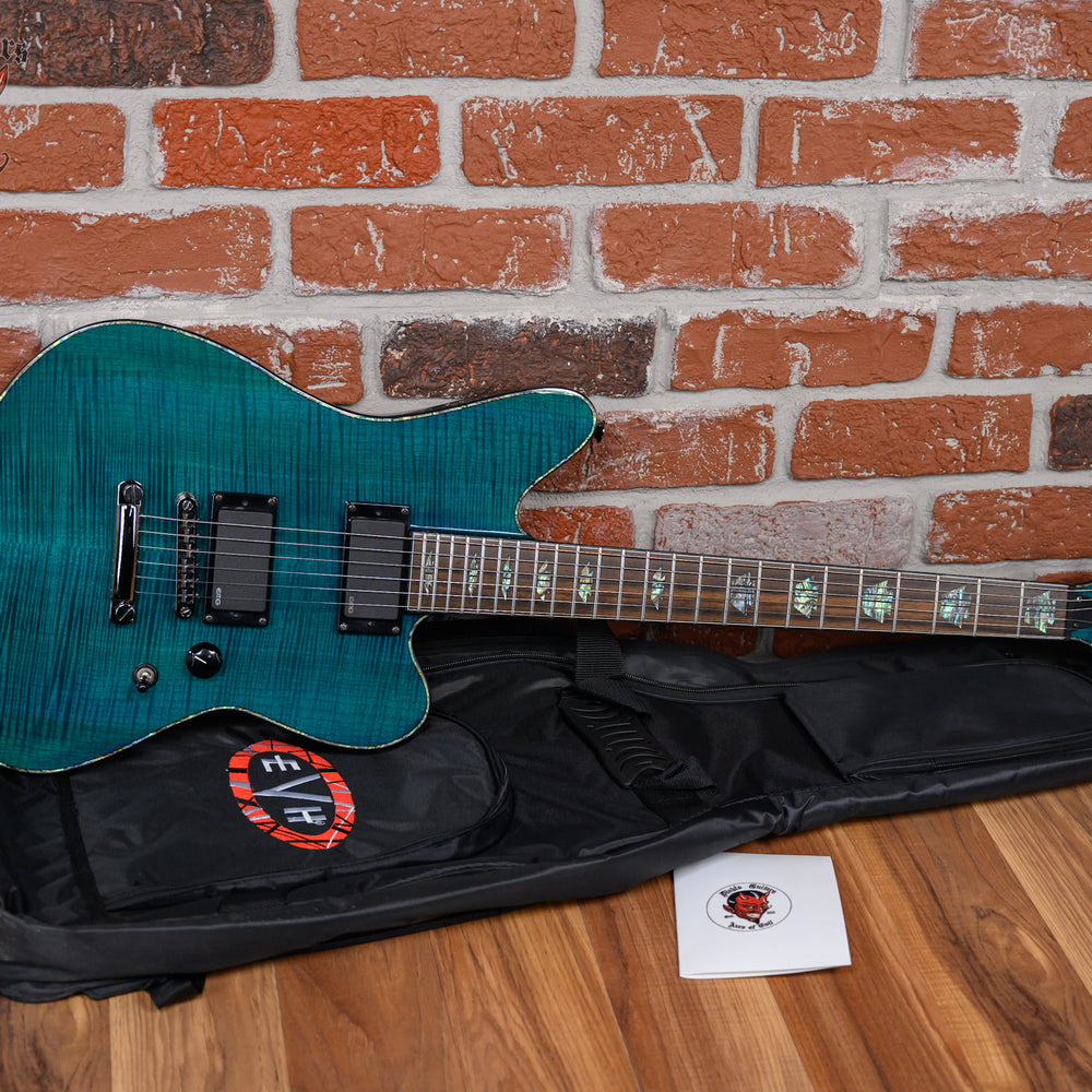 Charvel Desolation Skatecaster SK-1 ST Flame Maple Top Transparent Blue Smear 2012 w/Gigbag