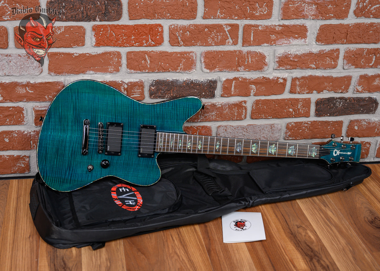 Charvel Desolation Skatecaster SK-1 ST Flame Maple Top Transparent Blue Smear 2012 w/Gigbag