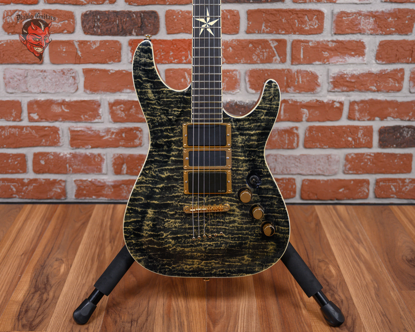 Schecter C-1 Exotic Star Snow Leppard 2007 w/Hard Shell Case
