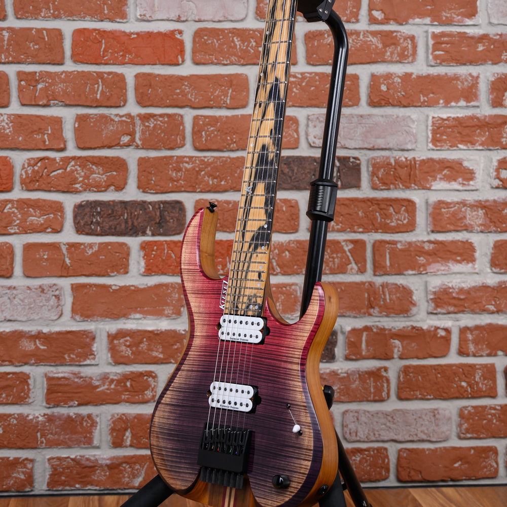 
                      
                        Kiesel K-Series Headless HK7H 7-String 7A Flame Maple Top in Custom Arctic Fade finish 2022 w/OSSC
                      
                    