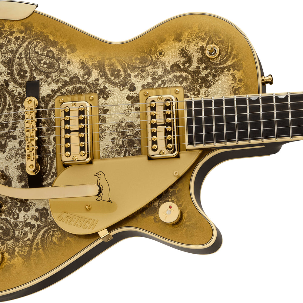 
                      
                        Gretsch G6134TG Limited Edition Paisley Penguin Gold Paisley & Sparkle Top 2025 w/OHSC
                      
                    