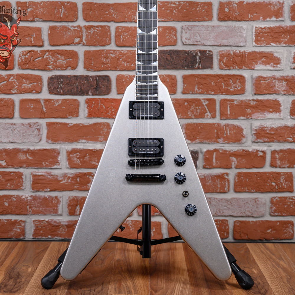 Gibson Dave Mustaine Signature Flying V EXP Demo Shop Metallic Silver 2022 w/OHSC