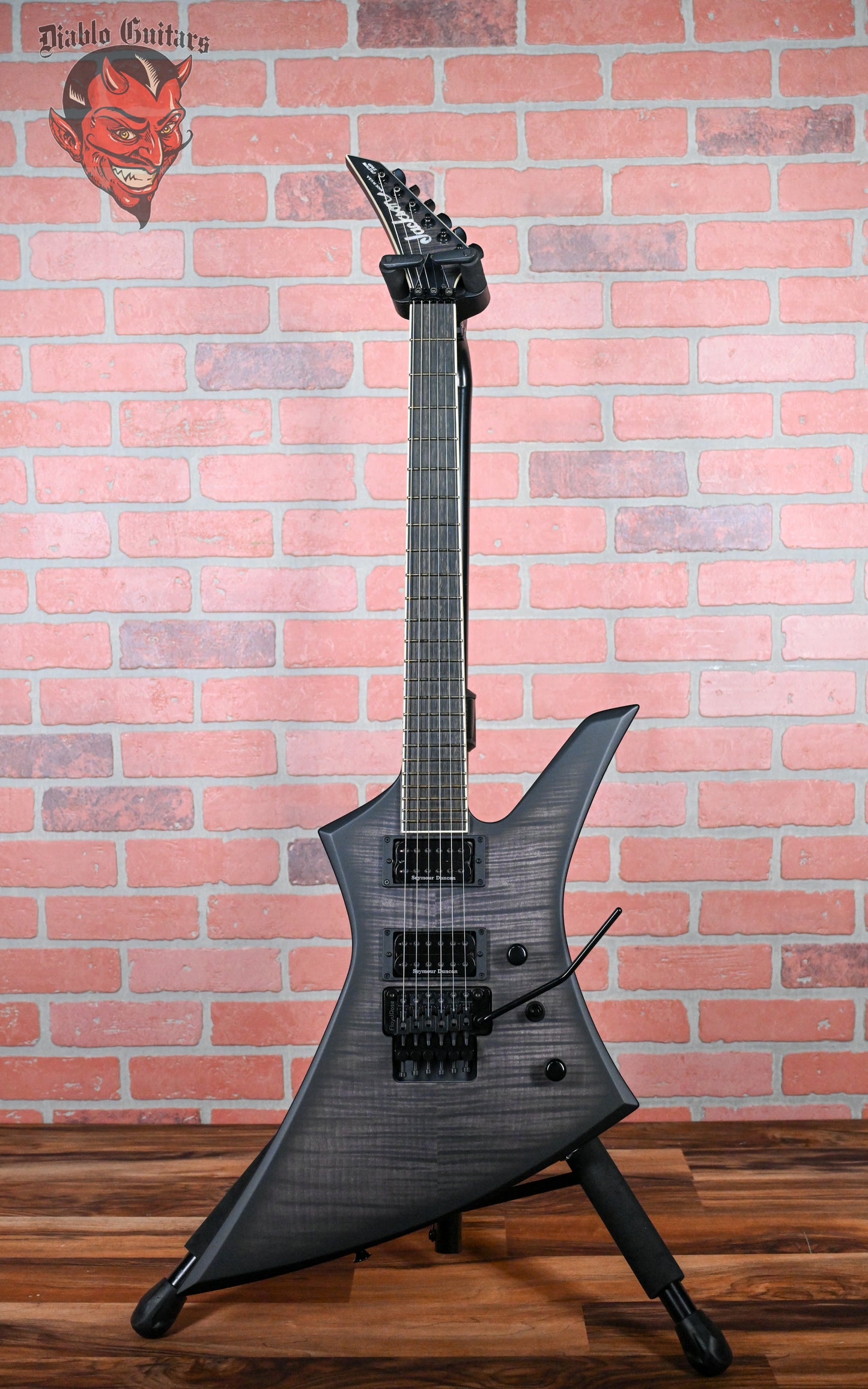 Jackson USA Custom Shop Kelly  KE2 Flame Maple Top Matte Satin Trans Black Burst W/Matching Reverse Headstock 2024 w/OHSC