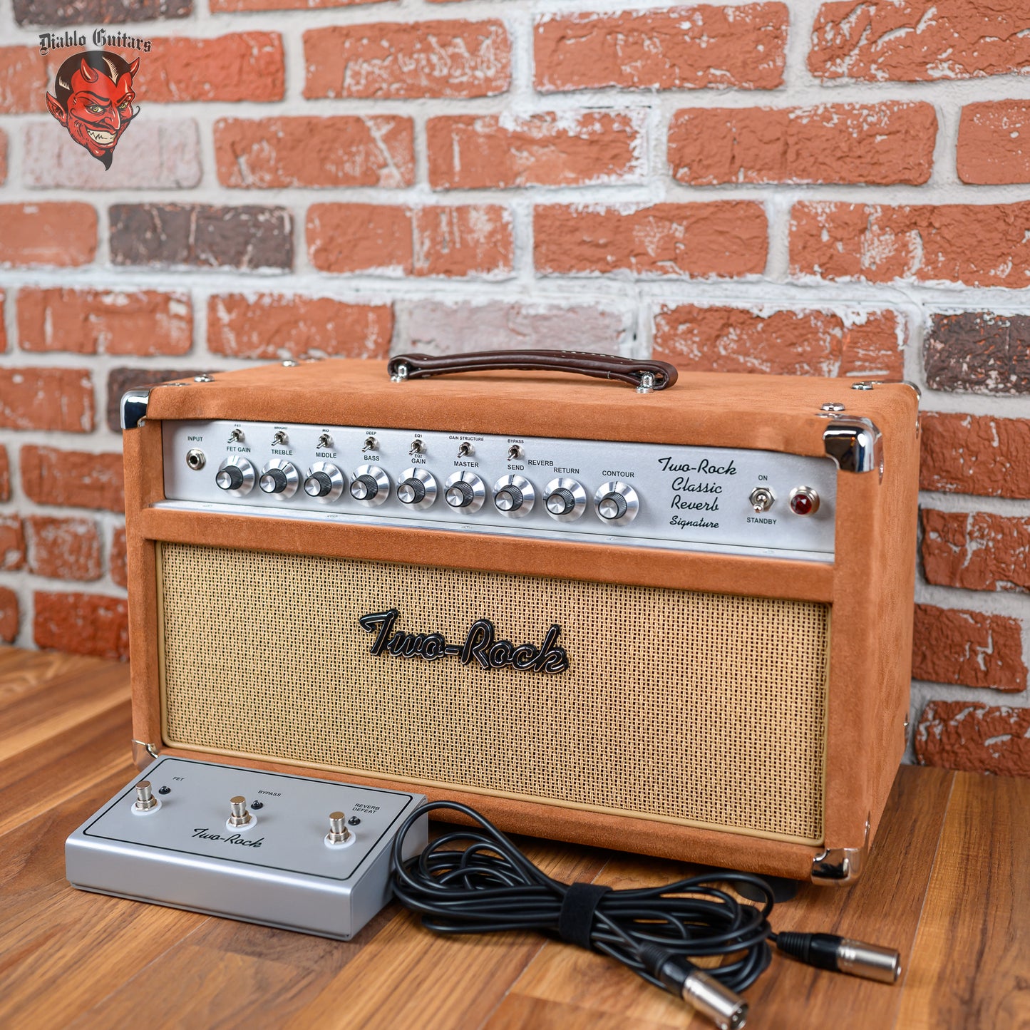 Two Rock Classic Reverb Signature 6L6 / 5881 50-Watt Guitar Matching Half Stack 2022 Tobacco Suede