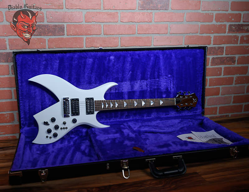 B.C. Rich USA Rich Bich Standard Glitter Rock White Built by Neal Moser in 2023 w/OHSC