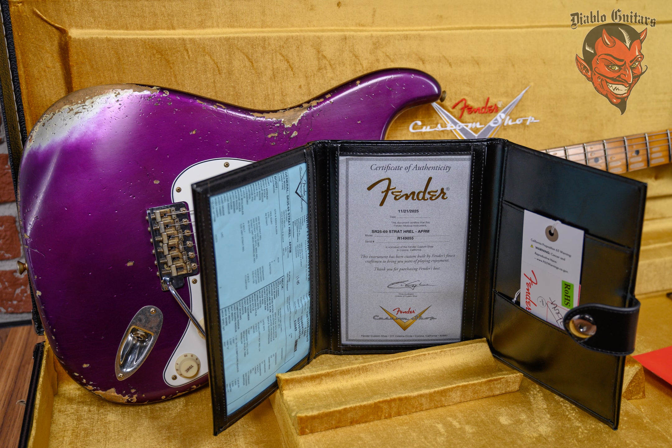 Fender Custom Shop SR25-69 Stratocaster Heavy Relic Aged Purple