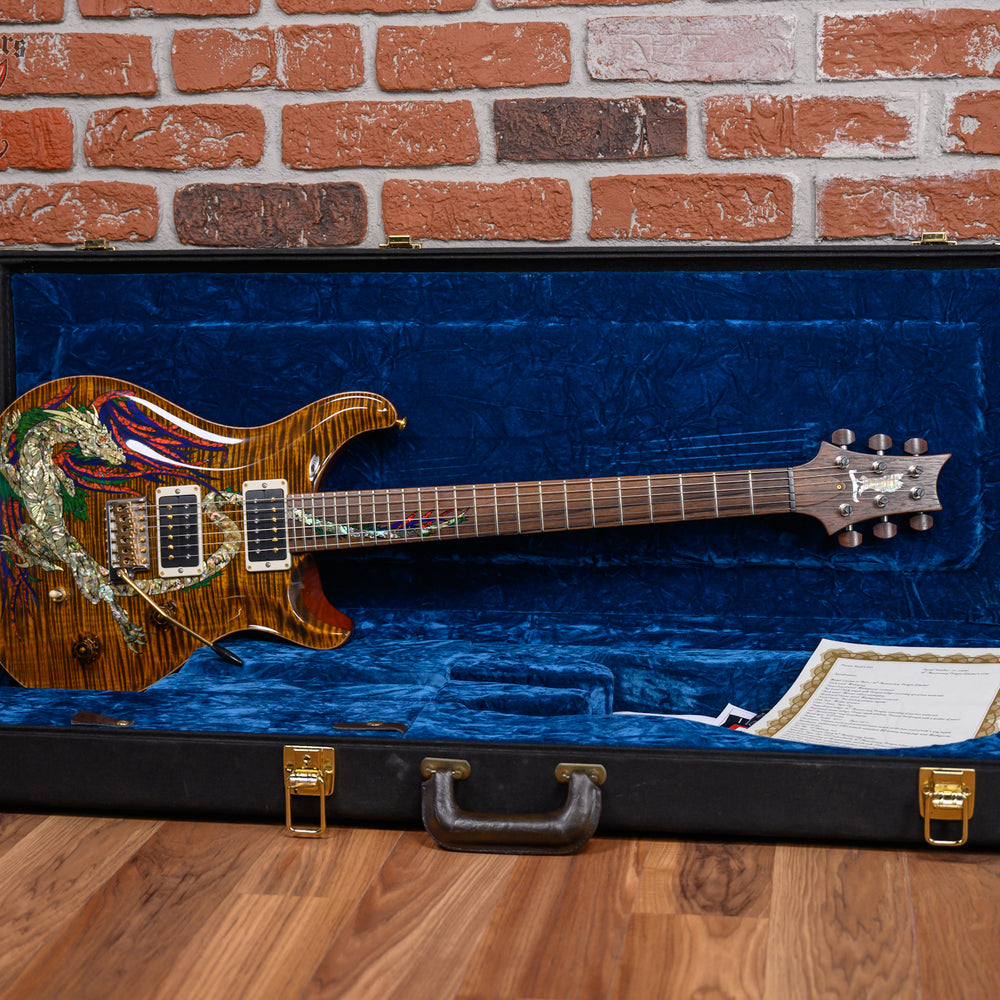 PRS Private Stock #5543 Custom 24 Retro 30th Anniversary Dragon Limited #37 of 40 Curly Maple Top in DSJ Nitro Tiger Eye 2015 w/OHSC
