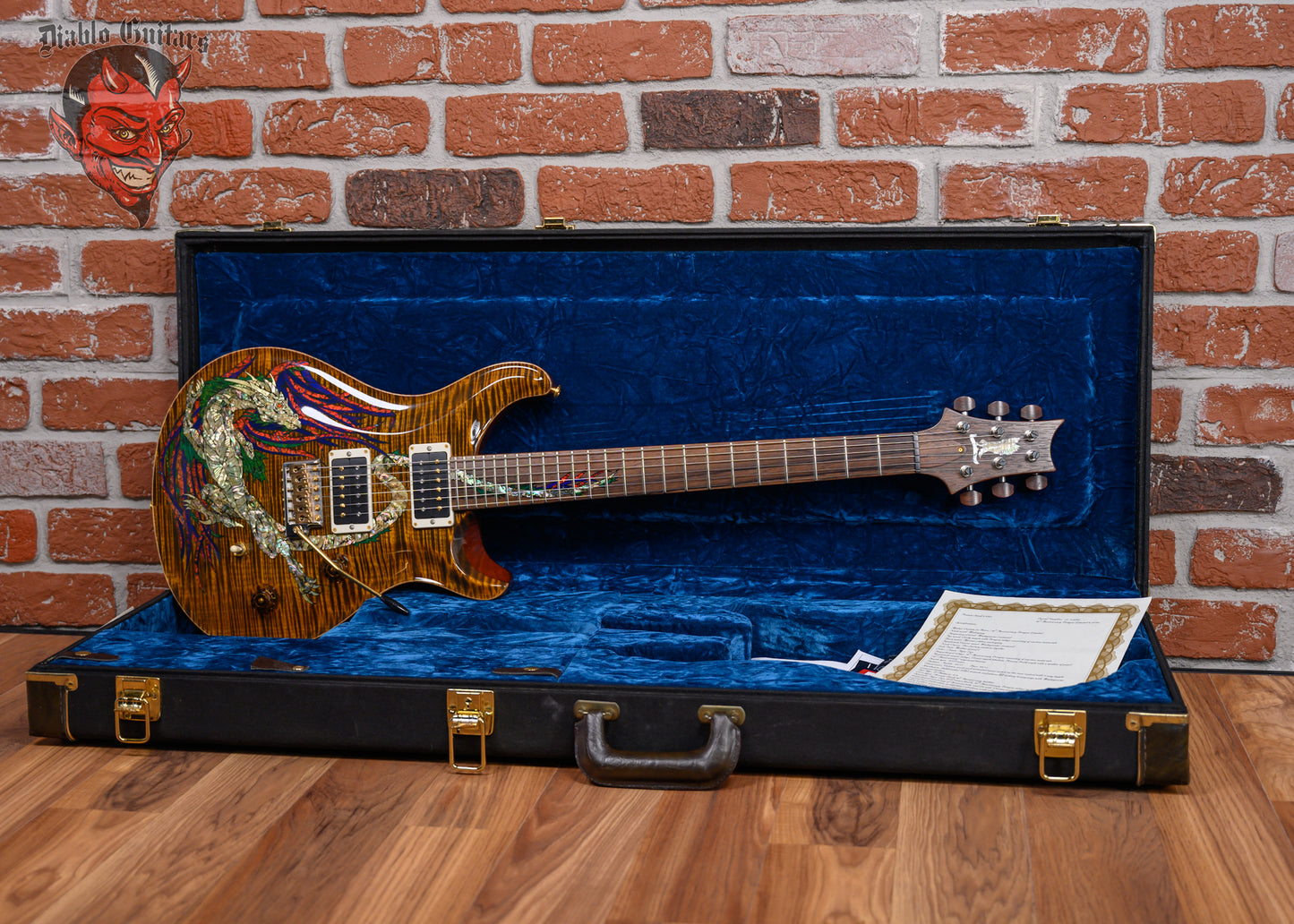 PRS Private Stock #5543 Custom 24 Retro 30th Anniversary Dragon Limited #37 of 40 Curly Maple Top in DSJ Nitro Tiger Eye 2015 w/OHSC