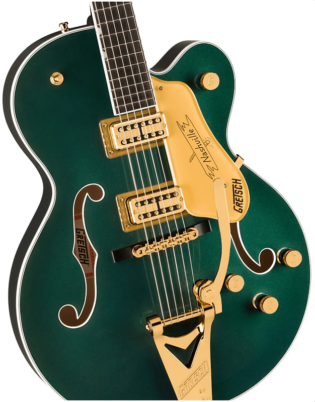 
                      
                        Gretsch Professional Collection Nashville Hollow Body with String-thru Bigsby Cadillac Green 2024 w/OHSC
                      
                    