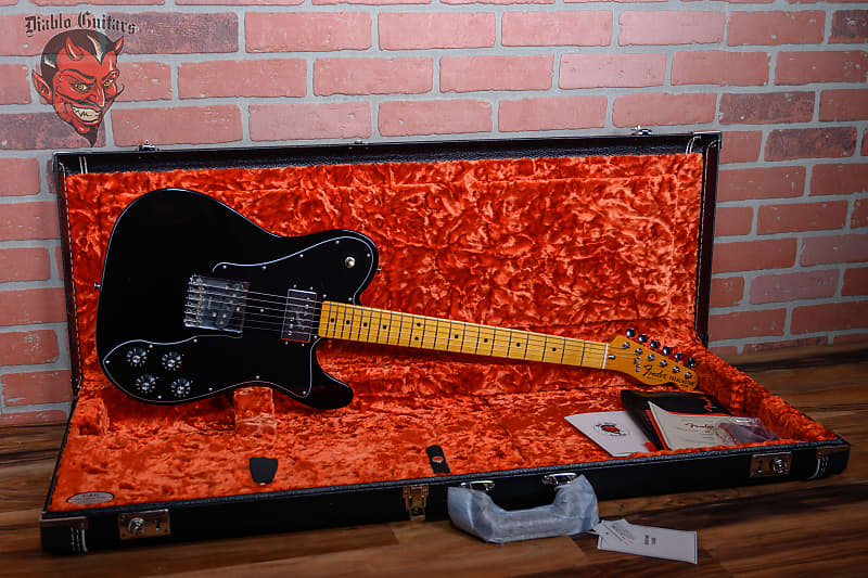 Fender American Vintage II '77 Telecaster Custom with Maple Fretboard Black 2022 w/OHSC