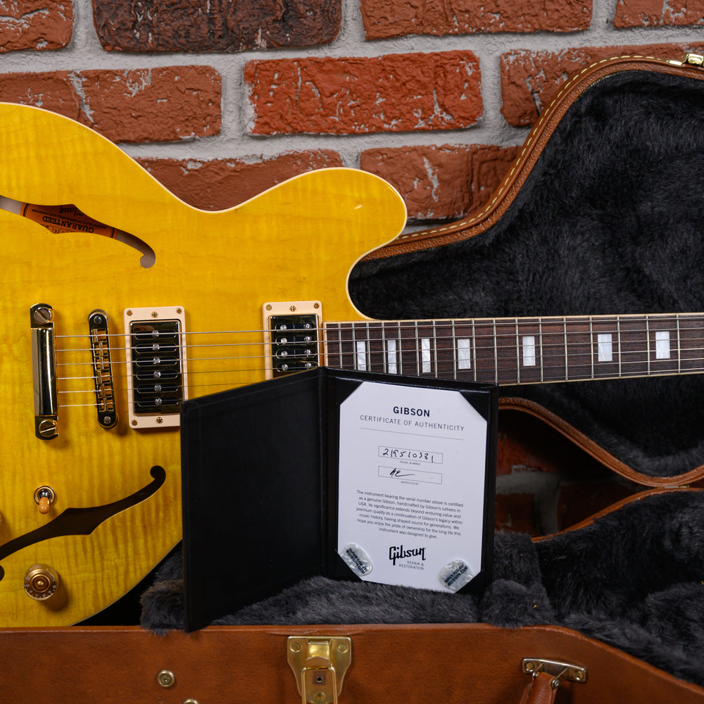 
                      
                        Gibson ES-335 Figured Custom Color Mod Shop AAA Figured Maple Top&Back Amber Honey 2021 w/OHSC
                      
                    
