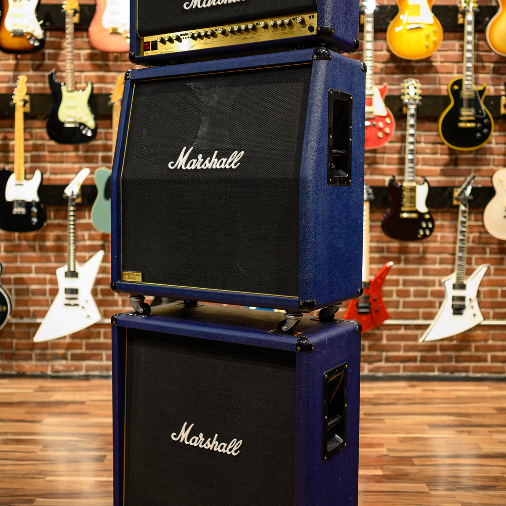 
                      
                        Marshall 6100 30th Anniversary Series 3-Channel 100-Watt Guitar Amp Head 1992 Blue w/ Matching 4x12 6960A & 6960B Cabs
                      
                    