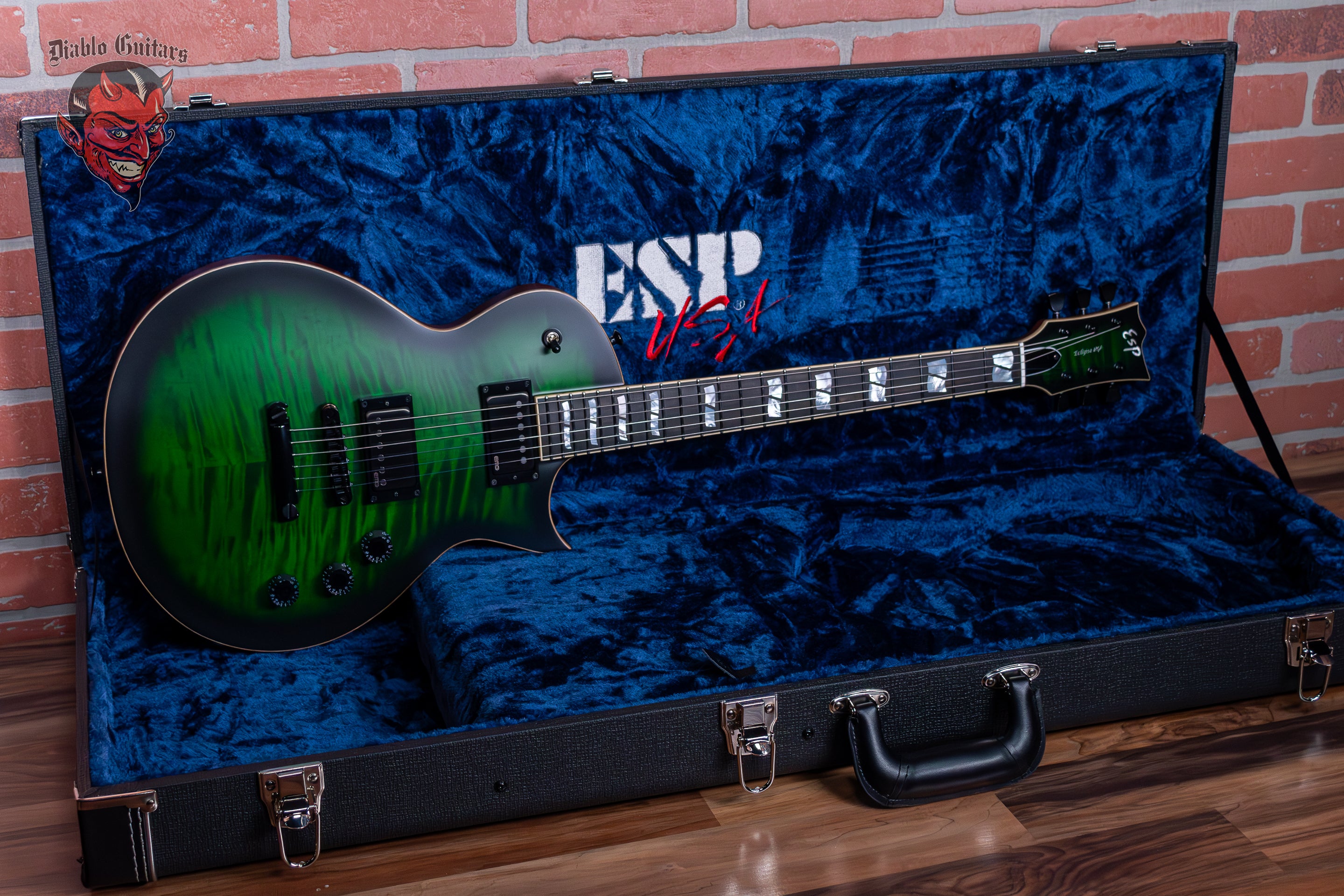 ESP USA Custom Shop Eclipse Dark Green Sunburst 2024 w/ OHSC COA