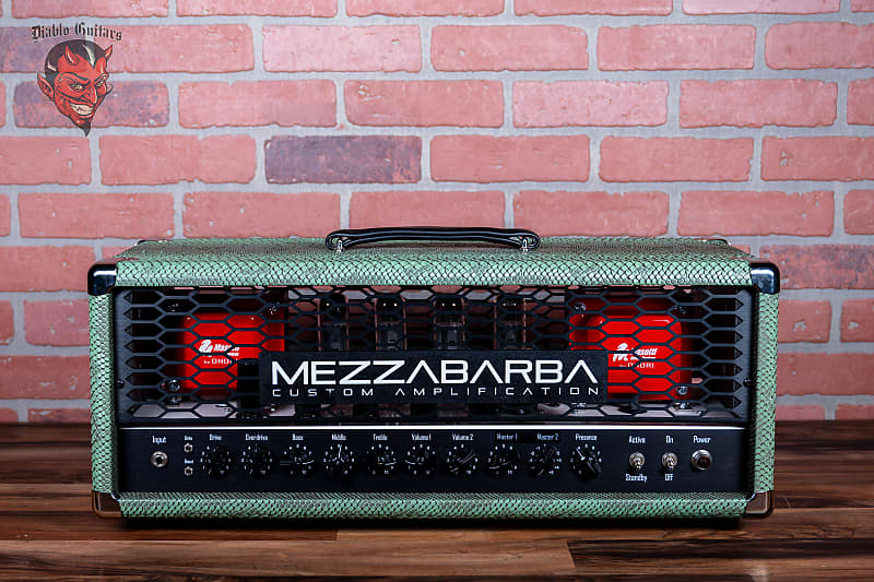 Mezzabarba Eric Steckel M ZERO 100W Overdrive Guitar Head Green Viper Tolex