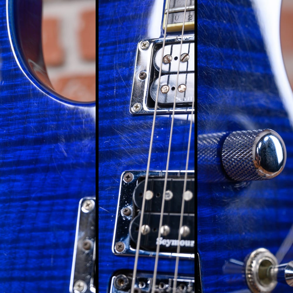 
                      
                        Jackson USA Select Series SL2H Soloist Flamed Maple Top Transparent Blue 2008 w/Hard Shell Case
                      
                    