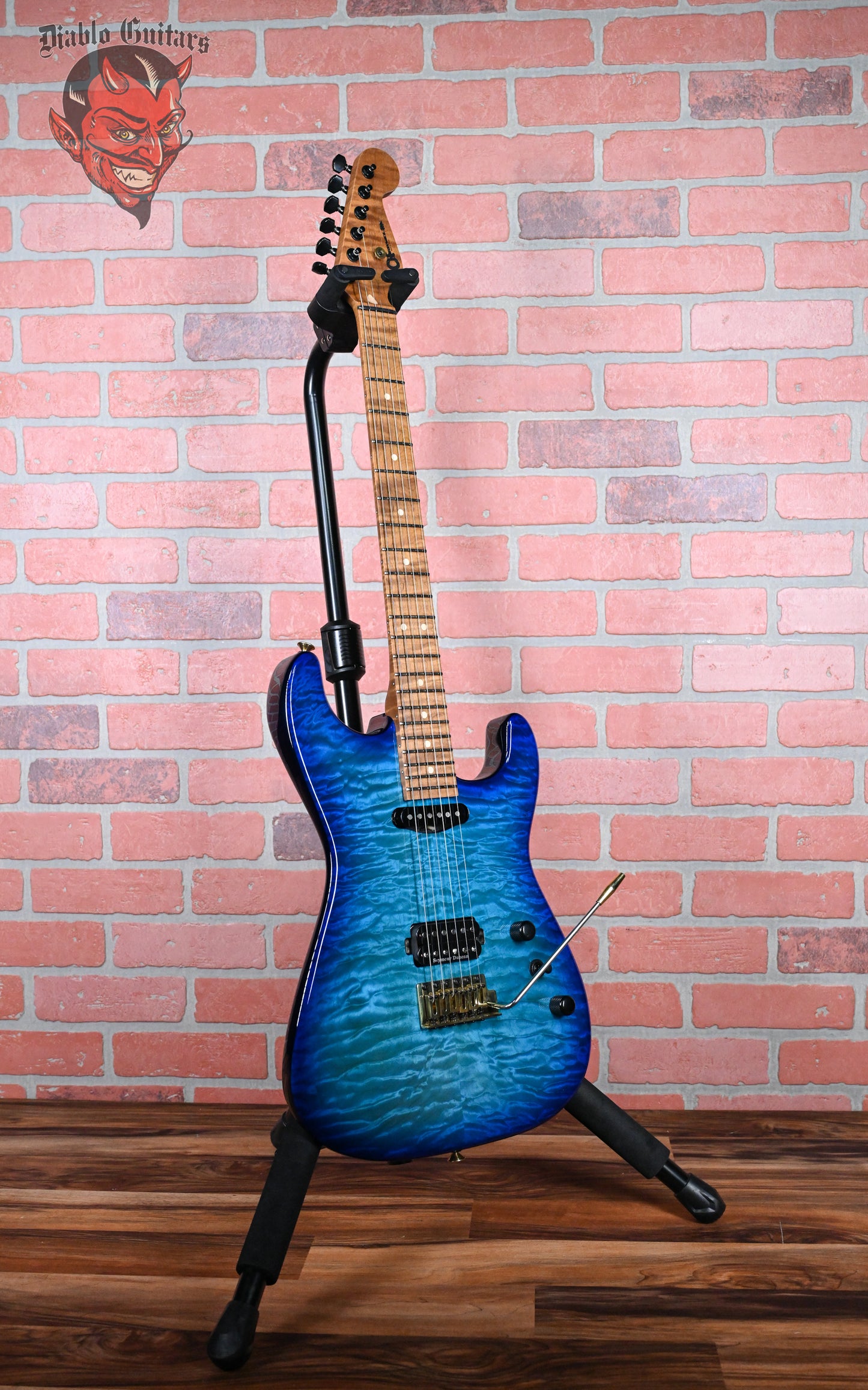 Charvel USA Custom Shop Special Edition San Dimas HS CT QMT Roasted Quilt Maple Top Chlorine Burst 2024 w/OHSC