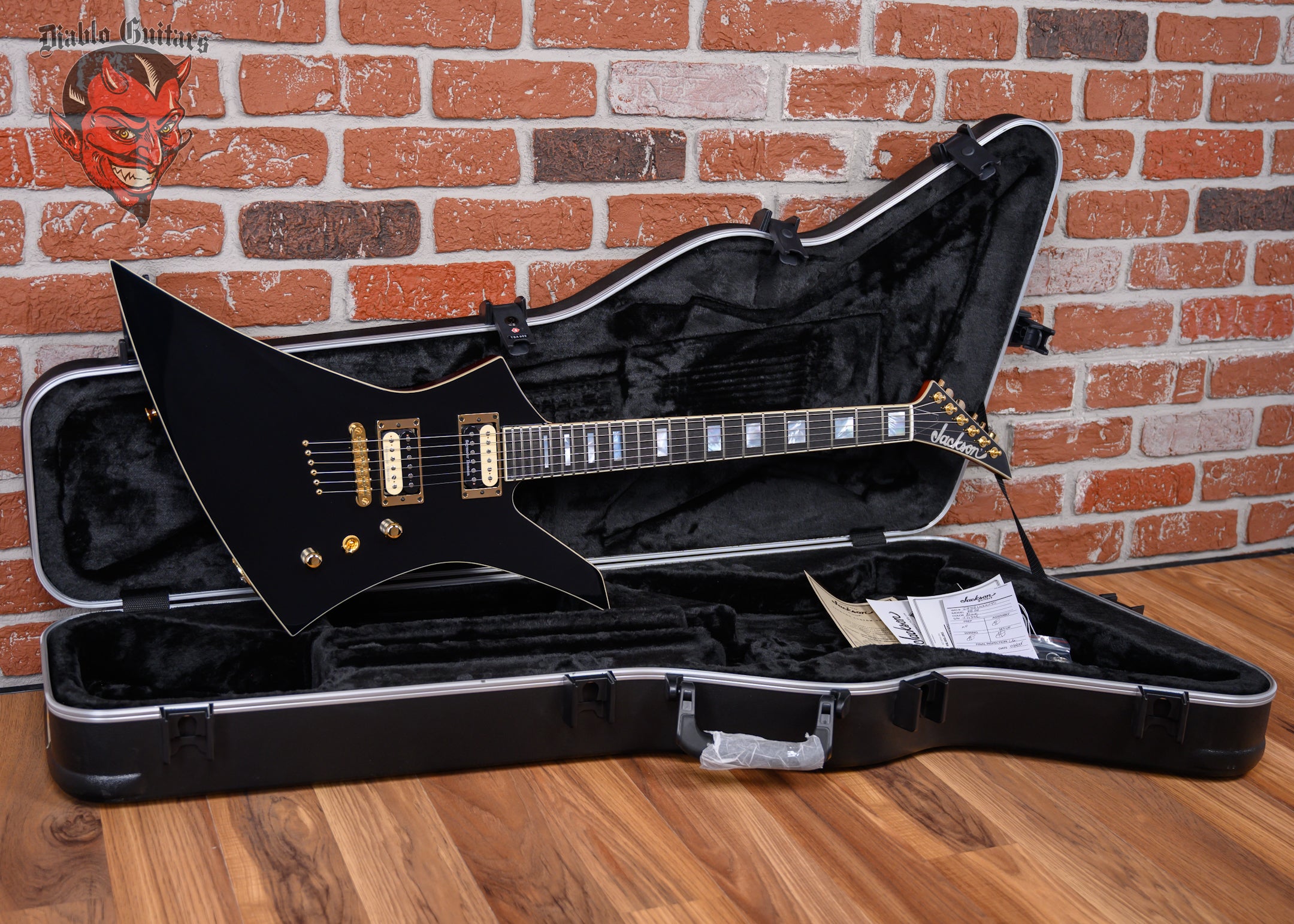 Jackson USA Custom Shop KE 2H TOM Slab Top Kelly Black and Natural