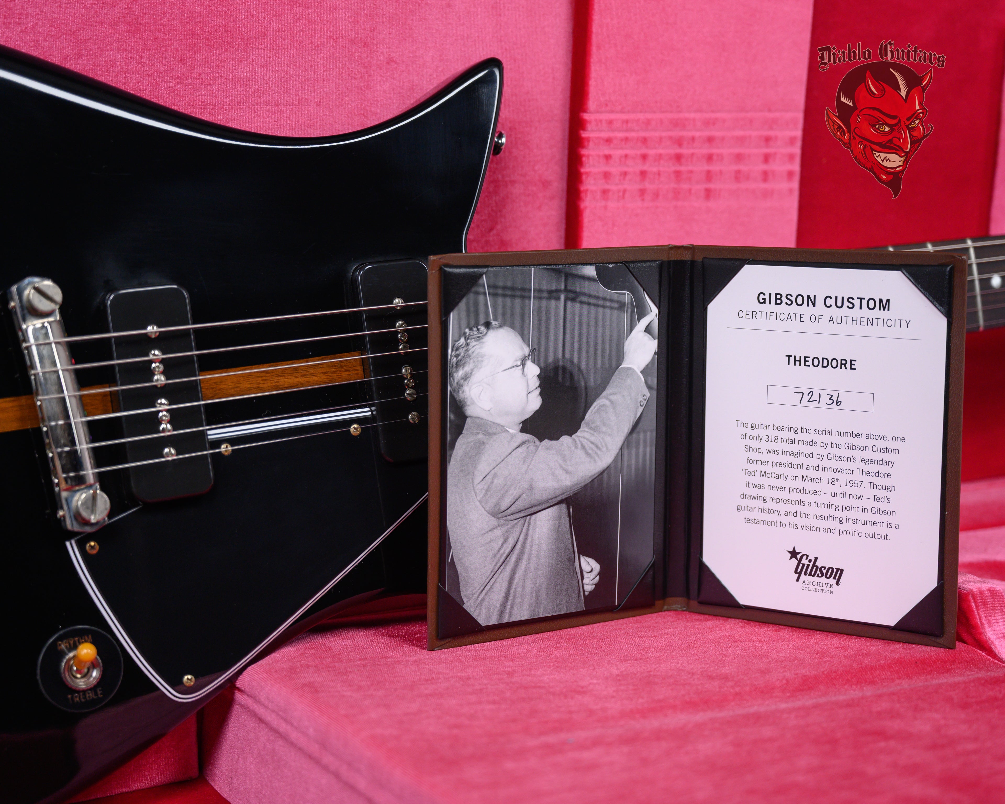 ギター THEODORE GIBSON CUSTOM SHOP 2022 Gibson Custom Shop Archive Collection Theodore VOS Ebony 2022 w