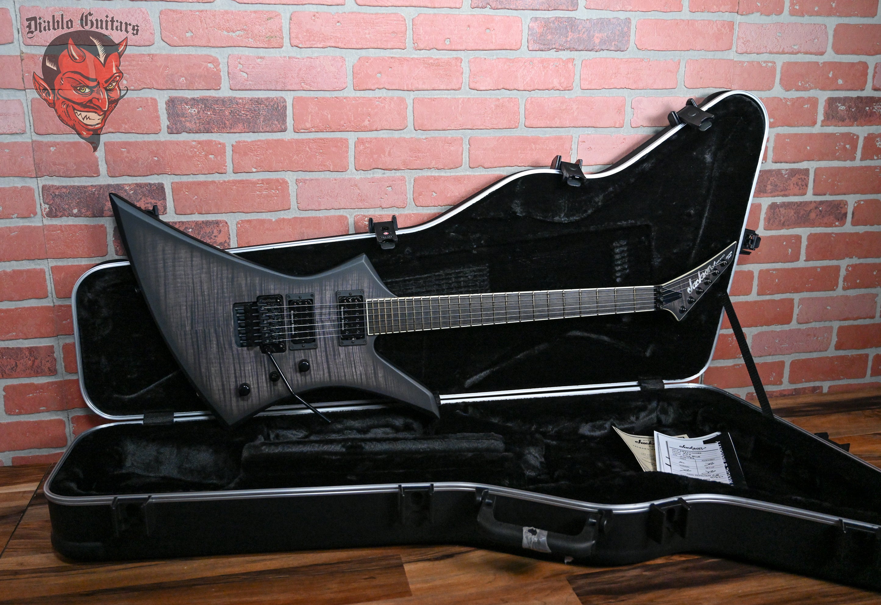 Jackson USA Custom Shop Kelly  KE2 Flame Maple Top Matte Satin Trans Black Burst W/Matching Reverse Headstock 2024 w/OHSC