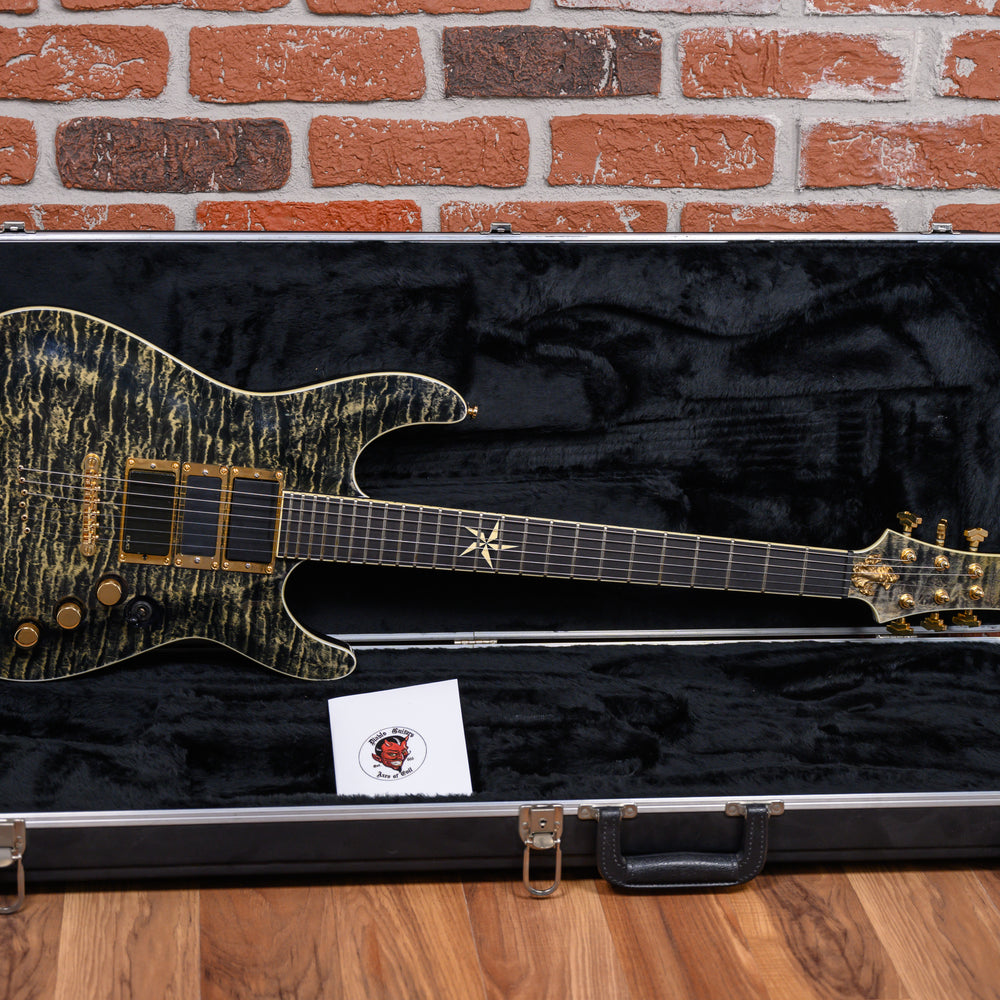Schecter C-1 Exotic Star Snow Leppard 2007 w/Hard Shell Case