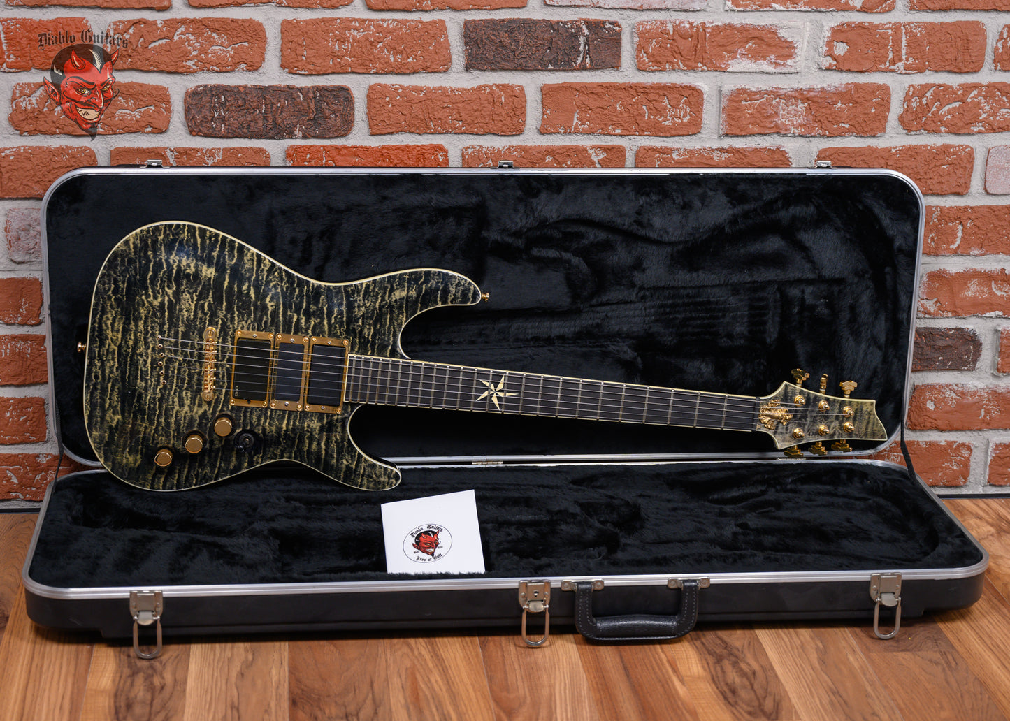 Schecter C-1 Exotic Star Snow Leppard 2007 w/Hard Shell Case