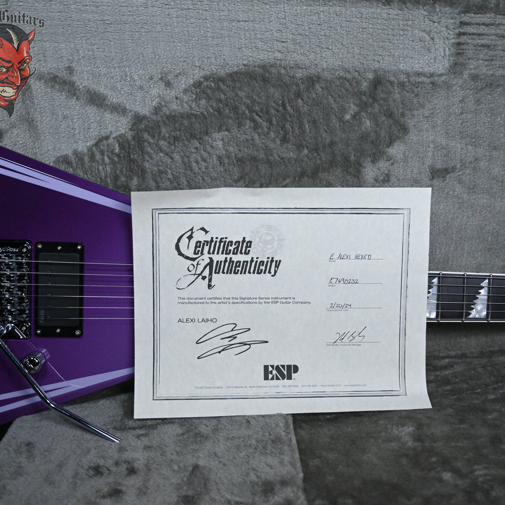 
                      
                        ESP Alexi Laiho Signature Hexed Purple Fade with Pinstripes 2023 w/OHSC
                      
                    