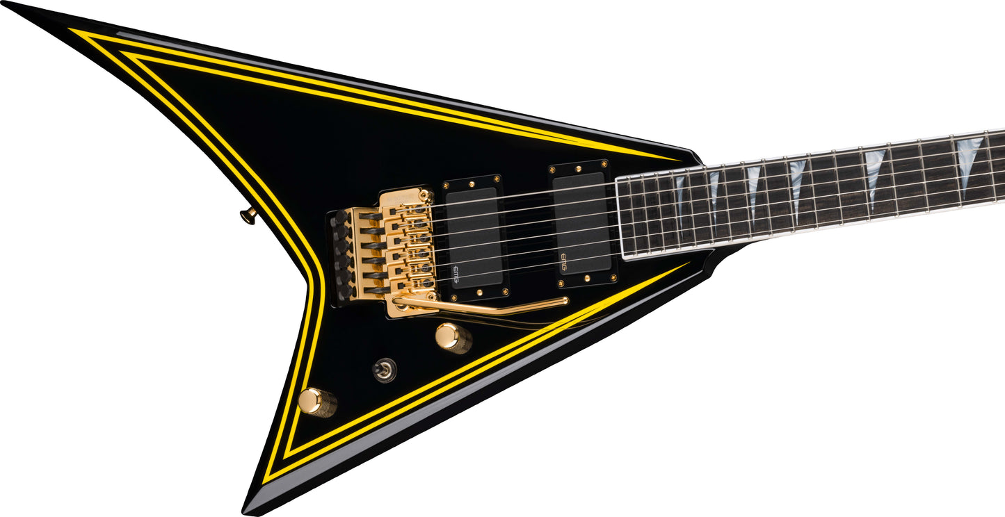 Jackson MJ Series Rhoads RR24MG Black with Yellow Pinstripes 2024 w/OSSC (B-stock)