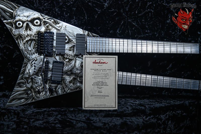 
                      
                        Jackson USA Custom Shop Custom Rhoads Double Neck 6&7 String Master Built by Pablo Santana Mike Learn Skulls Graphic 2012 w/OHSC
                      
                    