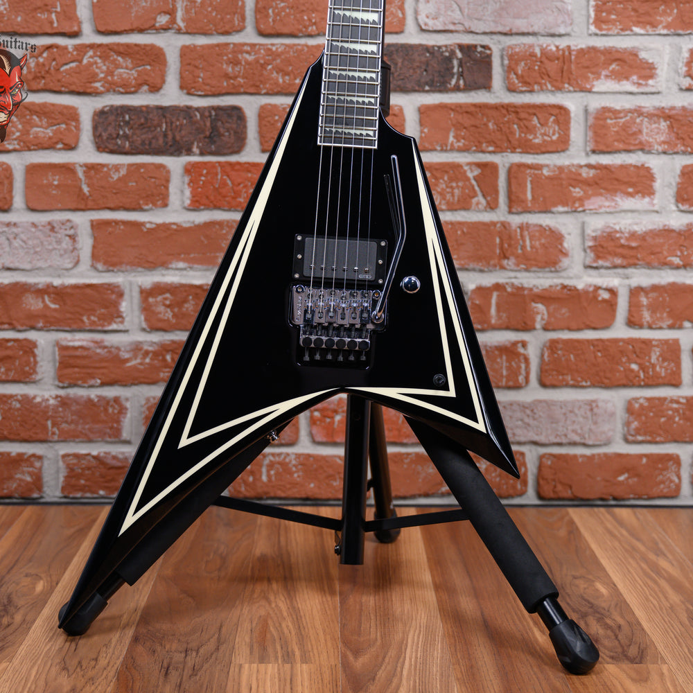 ESP Signature Series Alexi Laiho Sawtooth Black w/ Glow-In-The-Dark Pinstripes 2024 w/OHSC