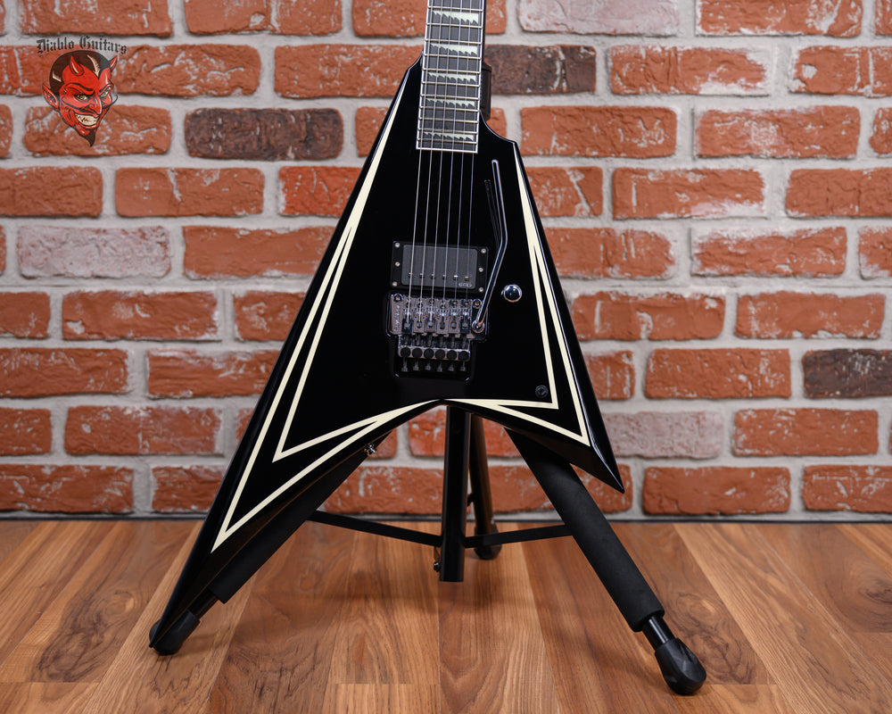 ESP Signature Series Alexi Laiho Sawtooth Black w/ Glow-In-The-Dark Pinstripes 2024 w/OHSC