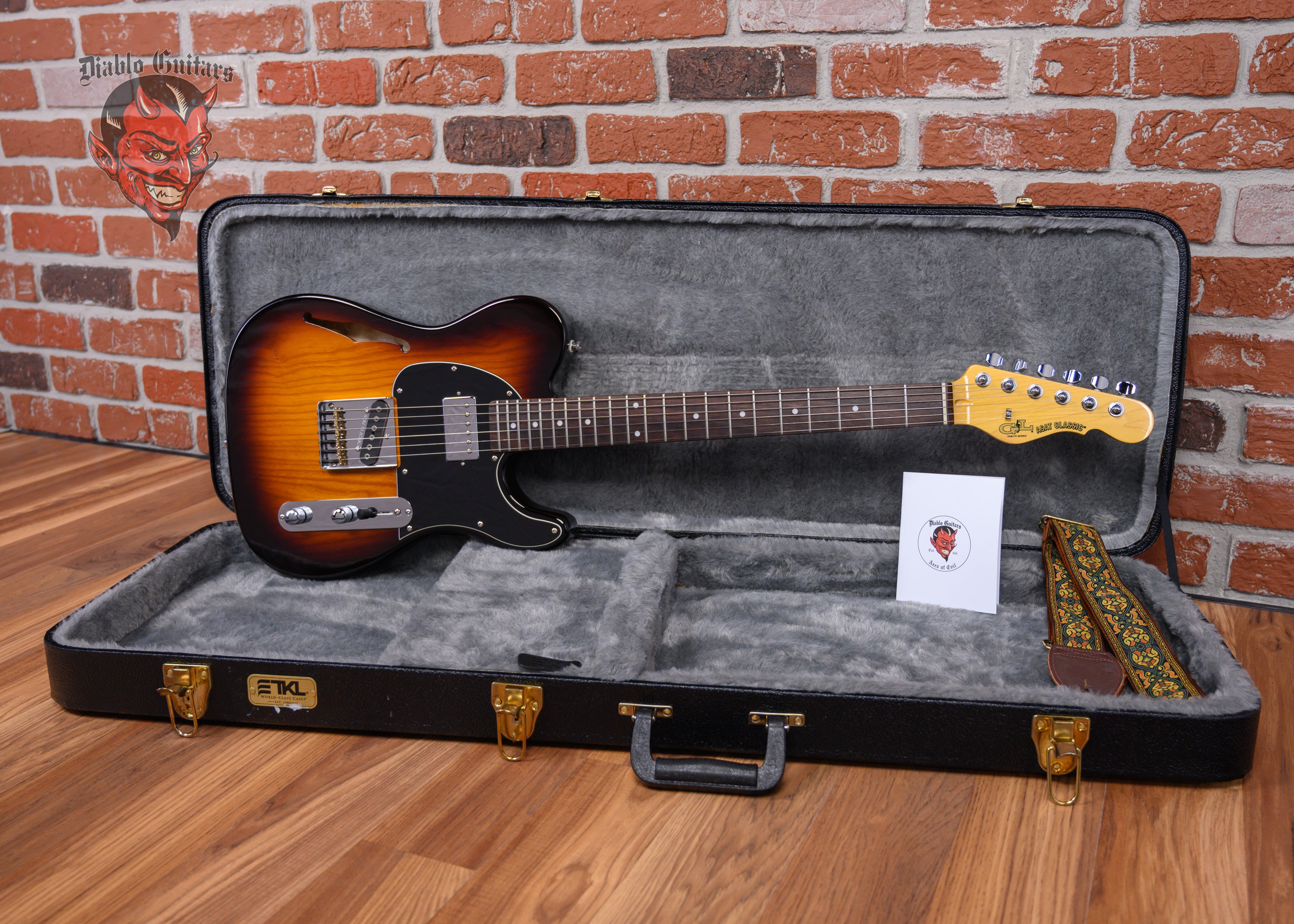 G&L Tribute Series ASAT Classic Bluesboy 3-Tone Sunburst 2017 w