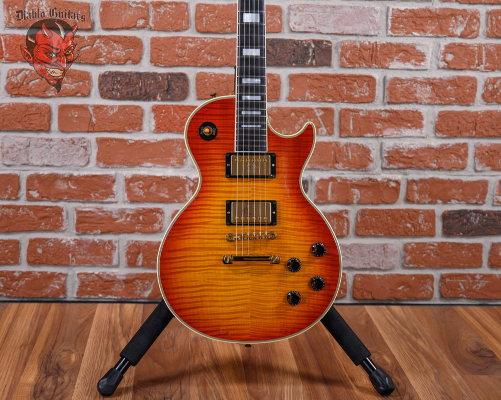 Gibson Custom Art & Historic Les Paul Custom 24 Fret AAA Flame Maple Top Heritage Cherry Sunburst 2003 w/OHSC