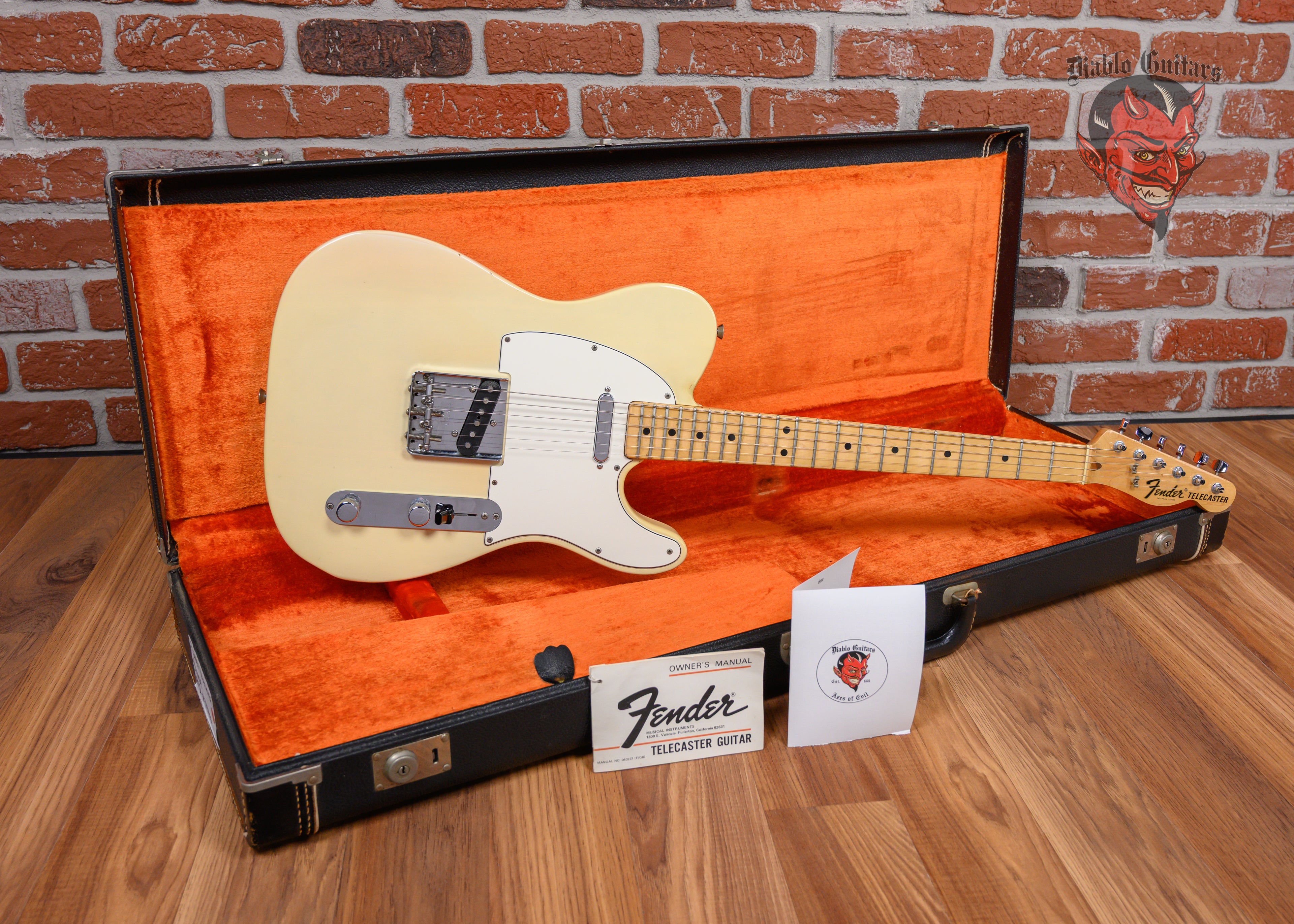 Fender Telecaster Blonde 1972 w/OHSC (Refret/Mods) – Diablo Guitars