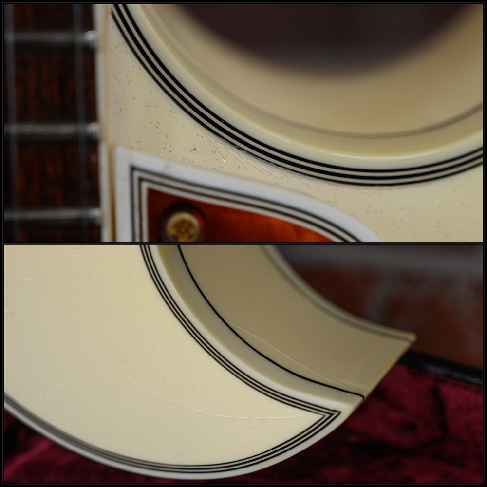 
                      
                        Gibson Custom art & Historic 10th Anniversary L4 CES White Diamond Sparkle 2003 w/OHSC
                      
                    