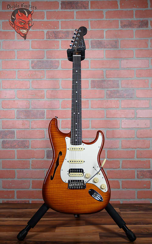 
                      
                        Fender Rarities Series Flame Top Thinline Stratocaster HSS with Rosewood Neck Violin Burst 2020 w/OHSC
                      
                    