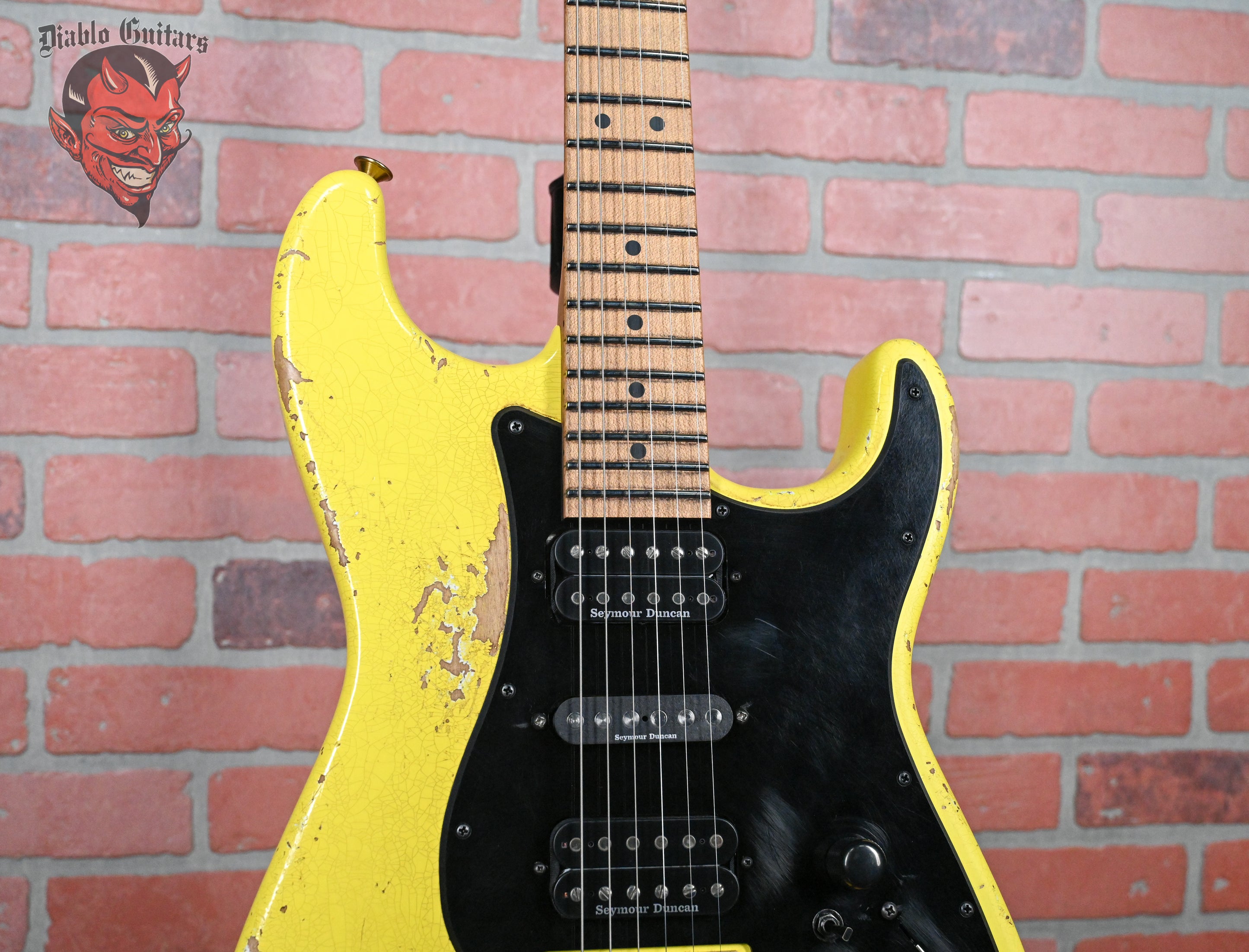 Charvel USA Custom Shop San Dimas HSH CT Relic Aged Nitro Graffiti Yellow Relic 2024 w/OHSC