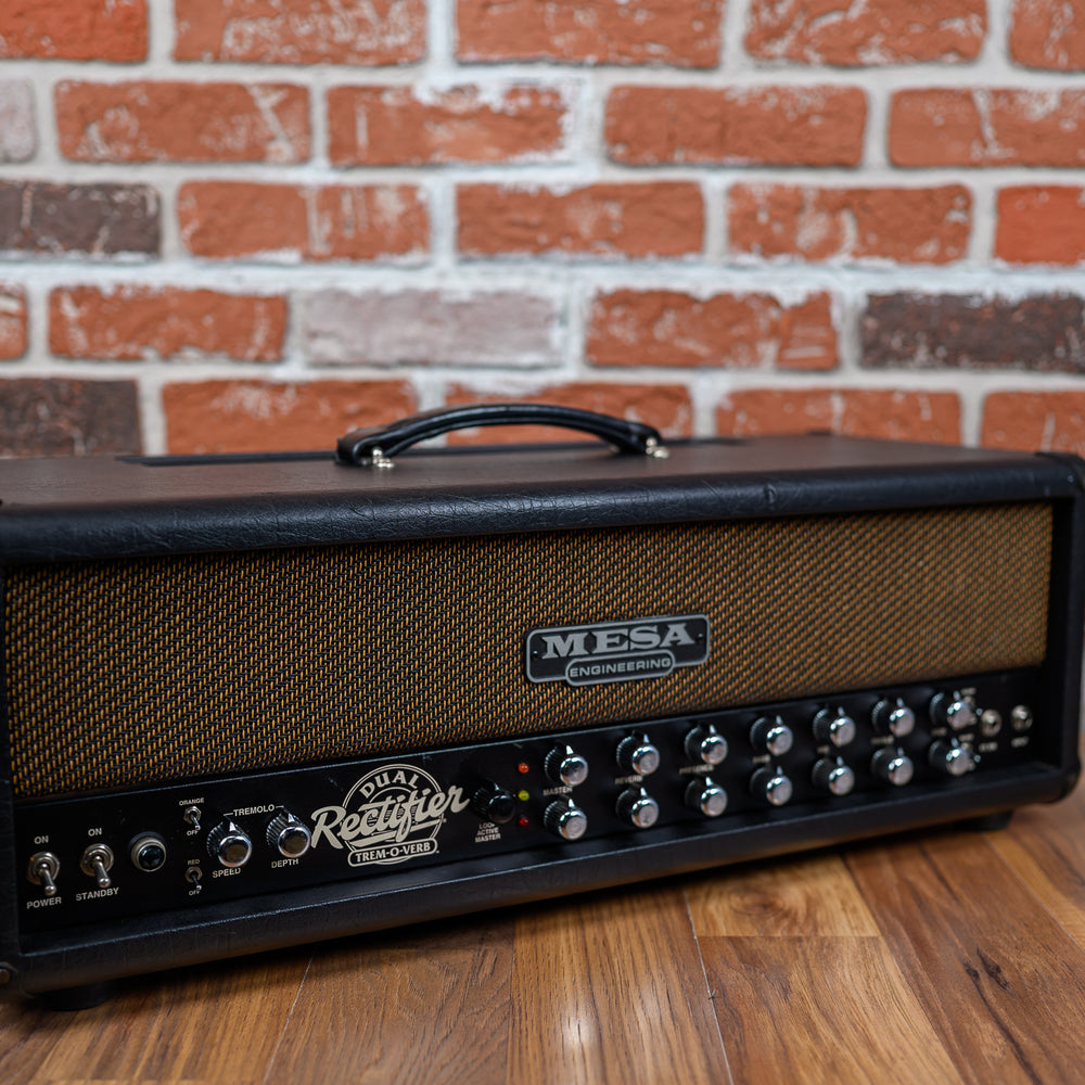Mesa Boogie Dual Rectifier Trem-o-Verb 2-Channel 100-Watt Guitar Head 1996 Black