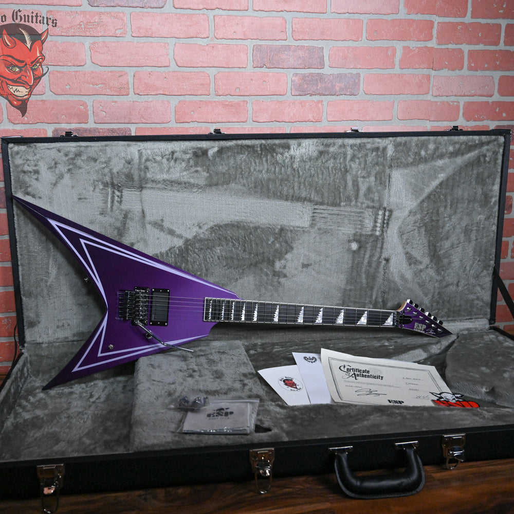 ESP Alexi Laiho Signature Hexed Purple Fade with Pinstripes 2023 w/OHSC