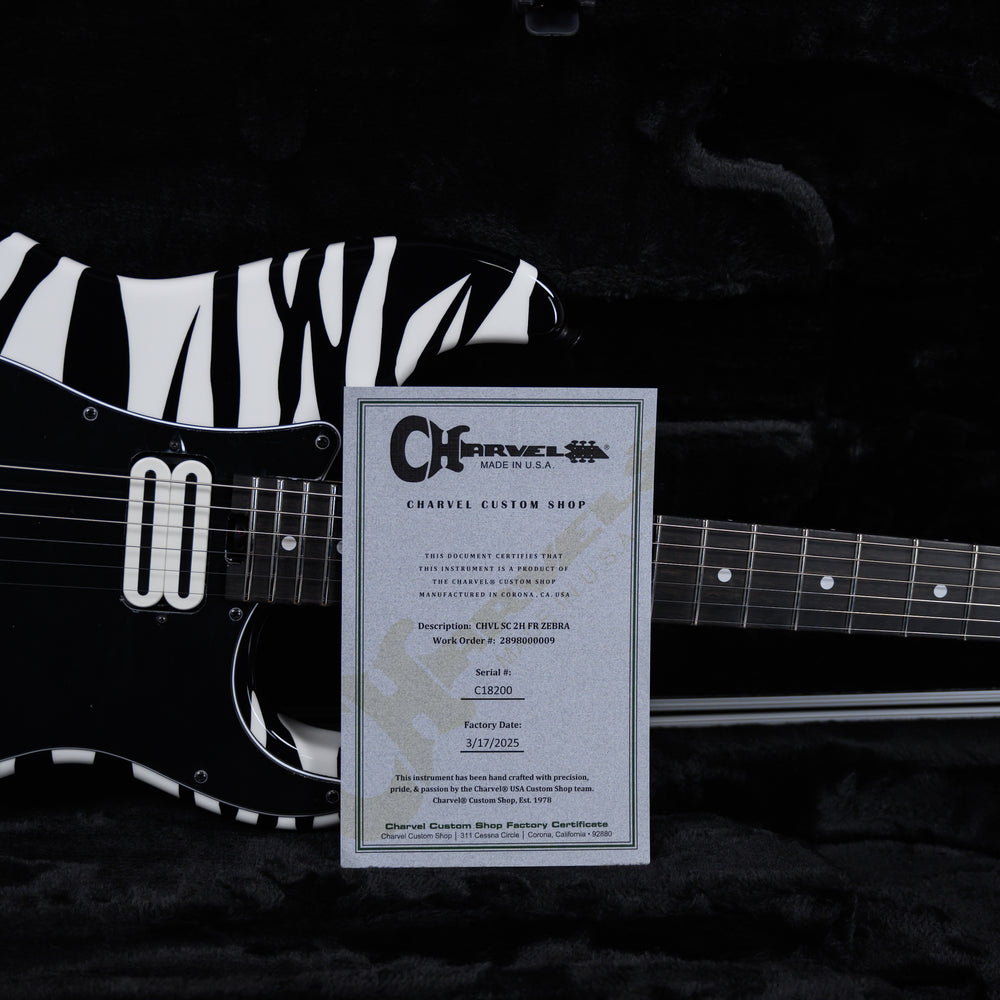 
                      
                        Charvel USA Custom Shop Special Edition SO Cal Hand Painted Zebra Graphic By Dan Lawrence 2025 w/OHSC
                      
                    